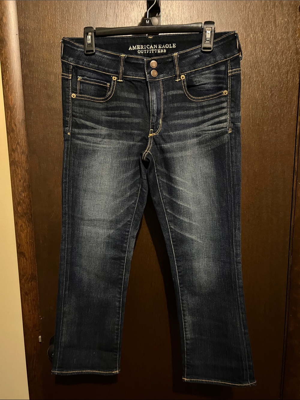 American Eagle Outfitters Dark Indigo Cropped Jeans